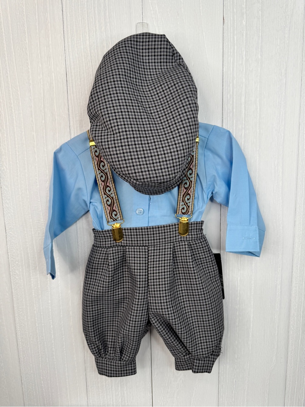 Rafael Boys Toddler Knickers Baby Vintage Outfit Set Formal Overall Suit 9M